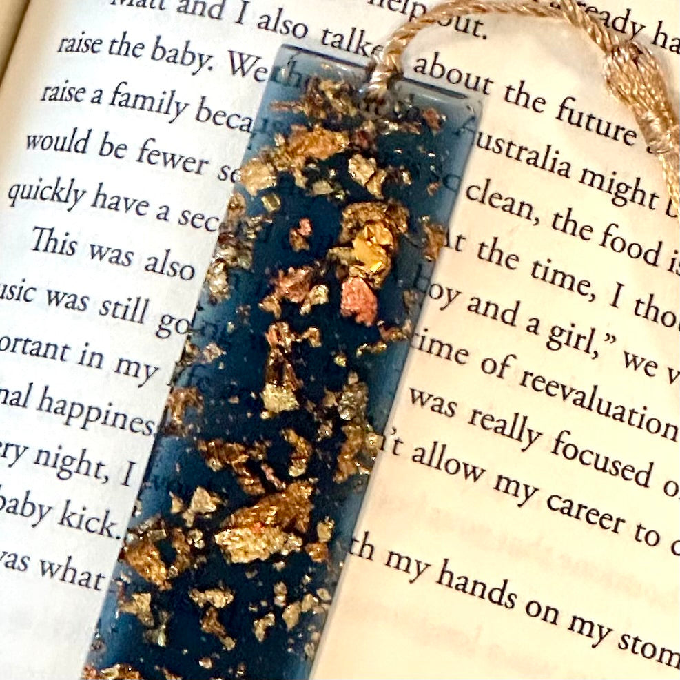 Multi-foiled Navy Bookmark