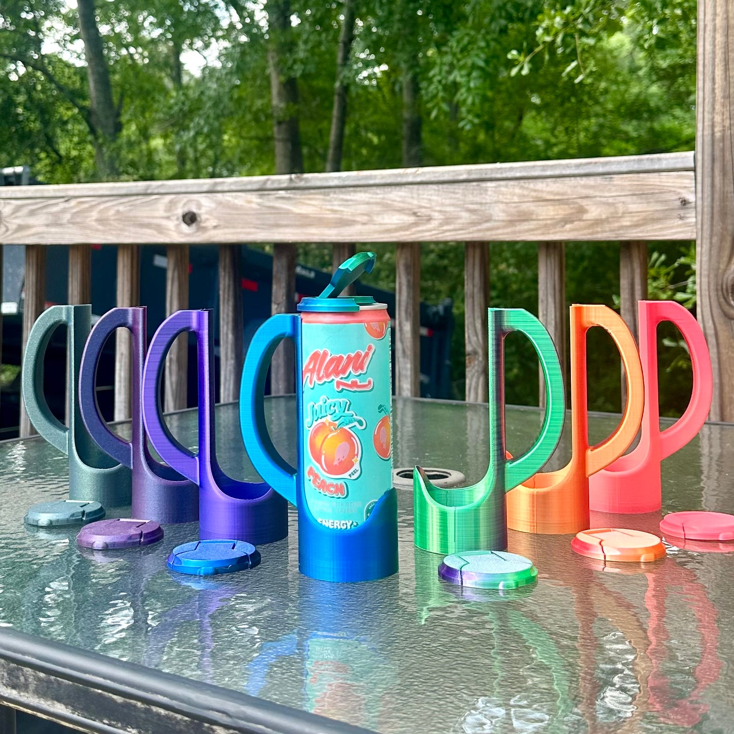 Slim Can Handled Holder and Lid
