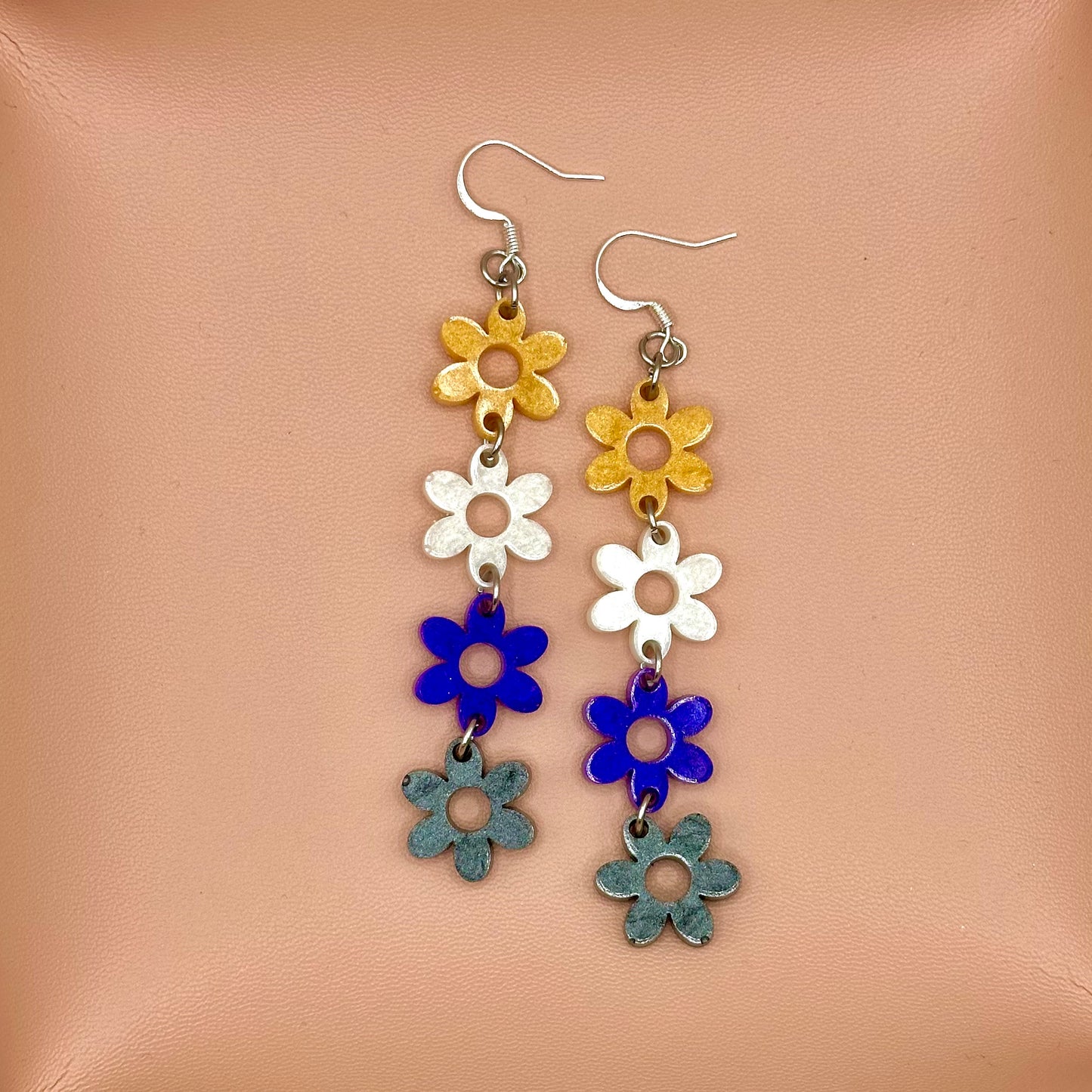 Triple Flower Pride Earrings