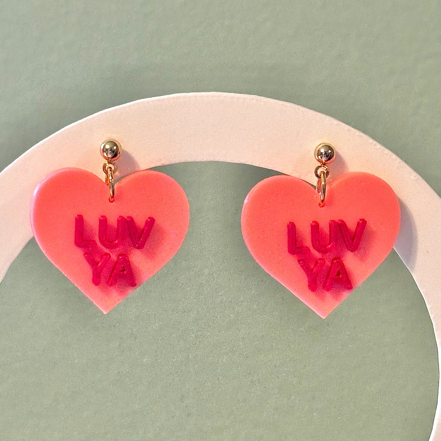 LUV YA Conversation Heart Earrings