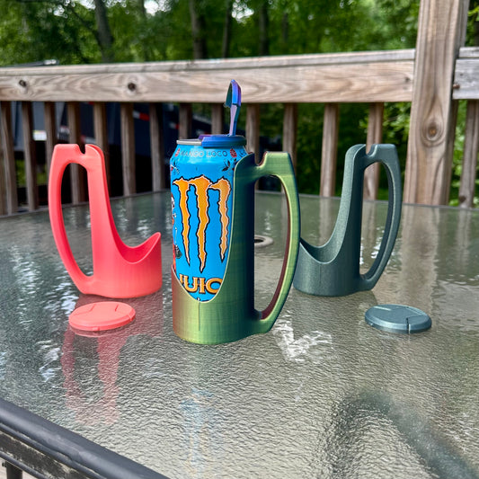 Large Can Handled Holder and Lid (fits Monsters/NOS/Liquid Death/etc)