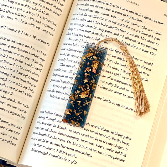 Multi-foiled Navy Bookmark