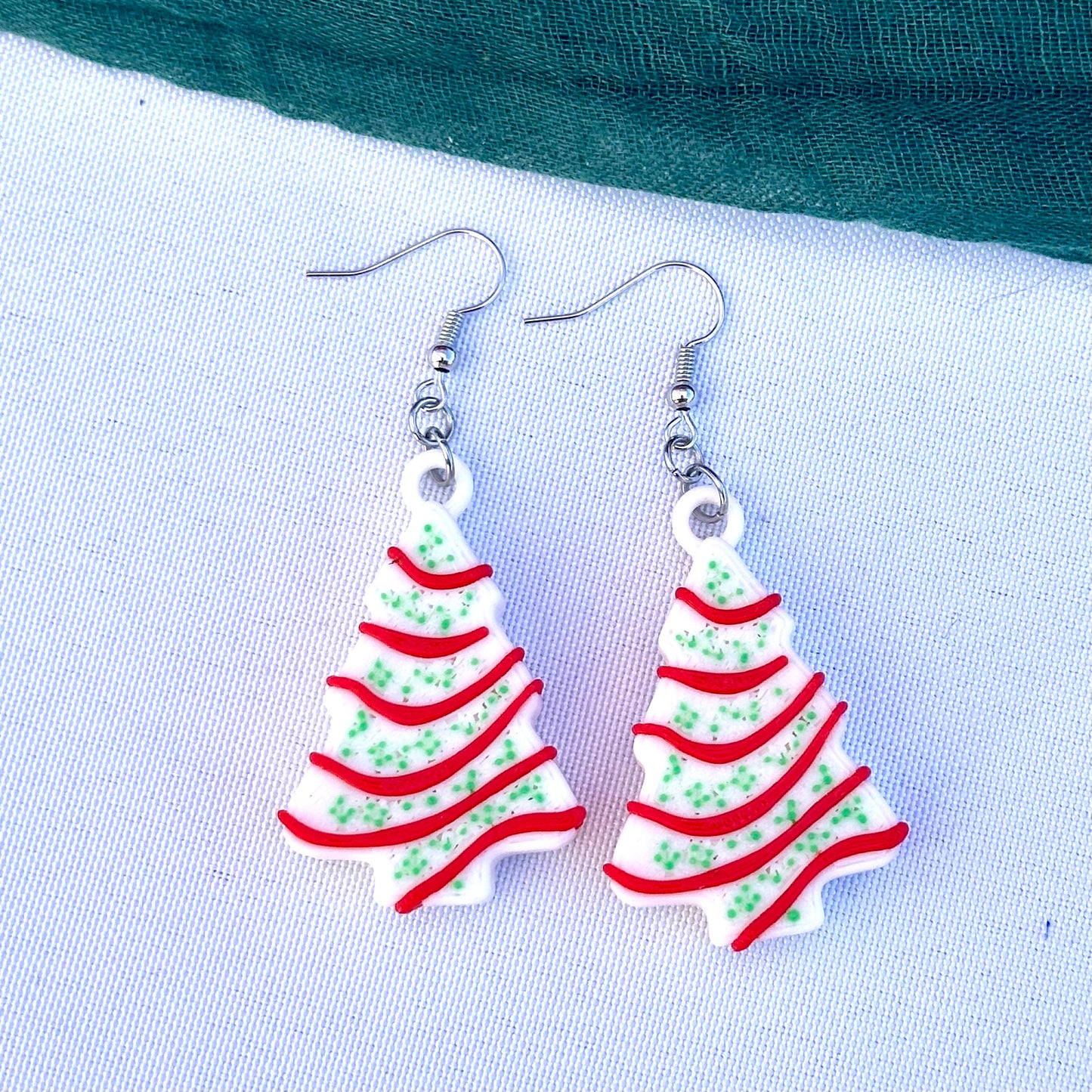 Christmas Tree Snack Cake Earrings