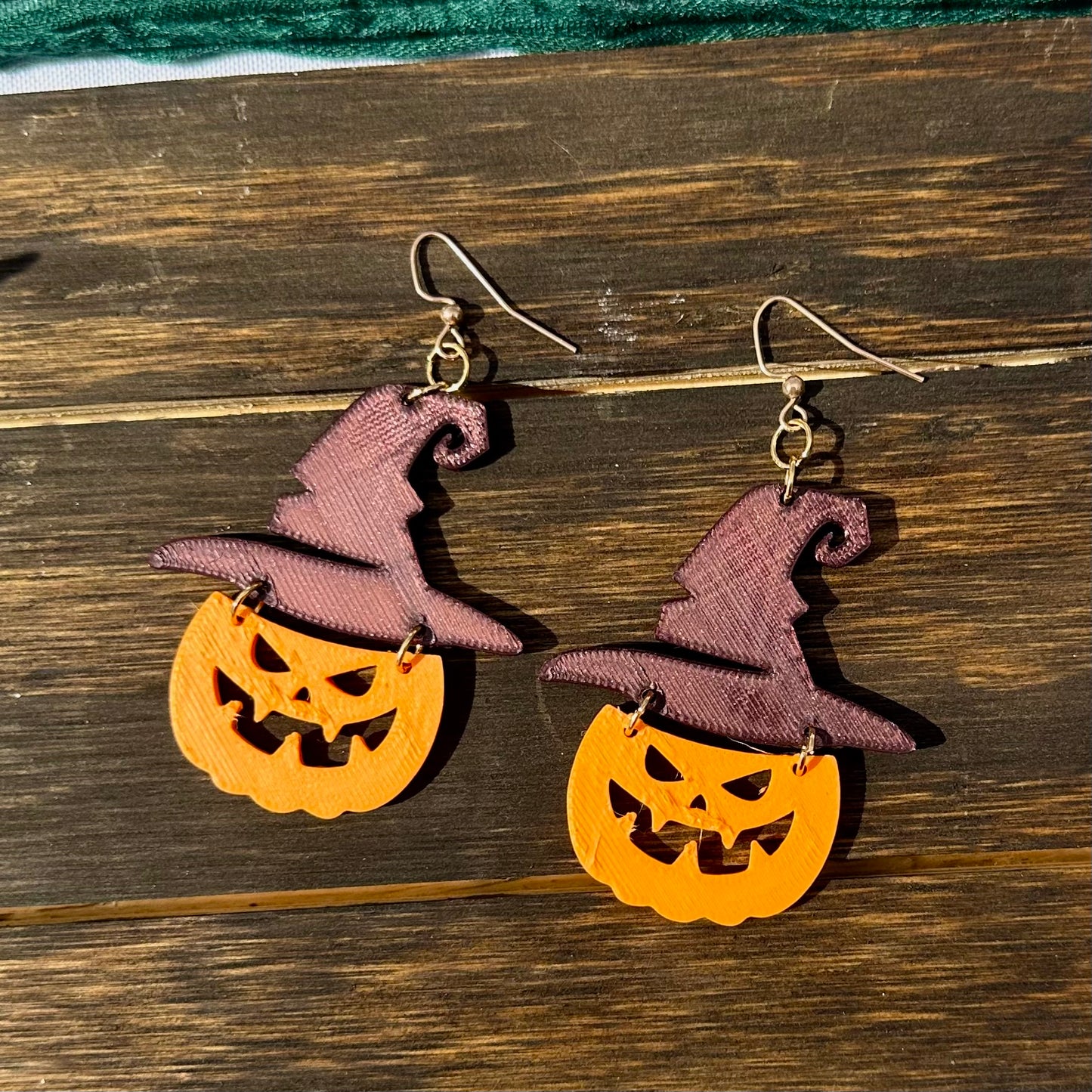 Witchy Jack-O-Lantern Earrings