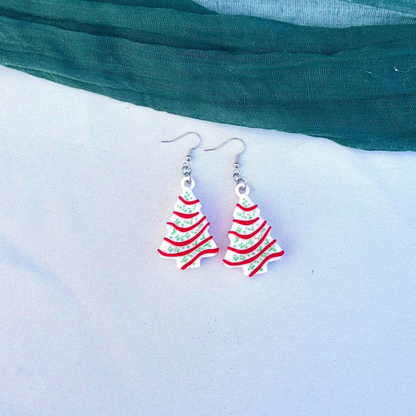 Christmas Tree Snack Cake Earrings