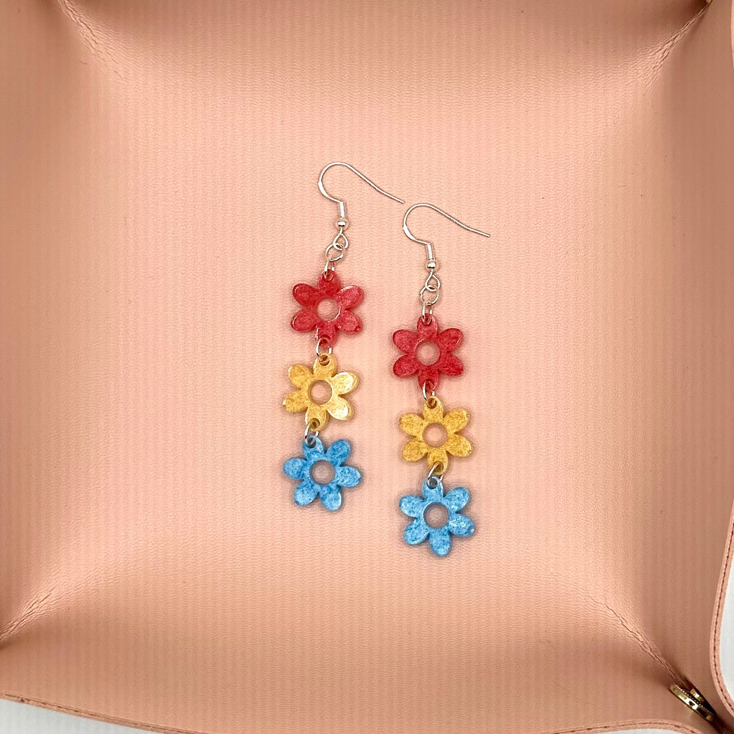 Triple Flower Pride Earrings