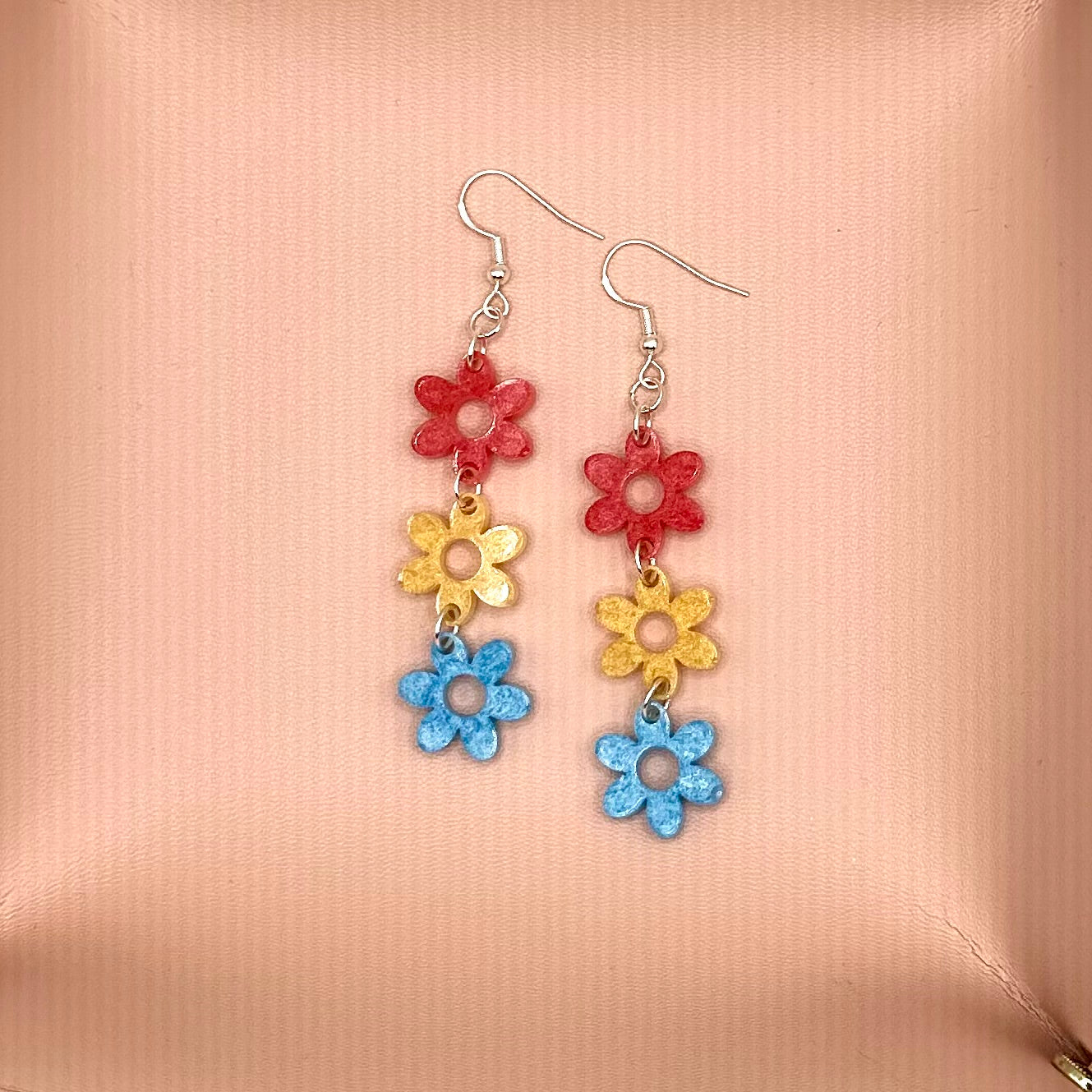 Triple Flower Pride Earrings