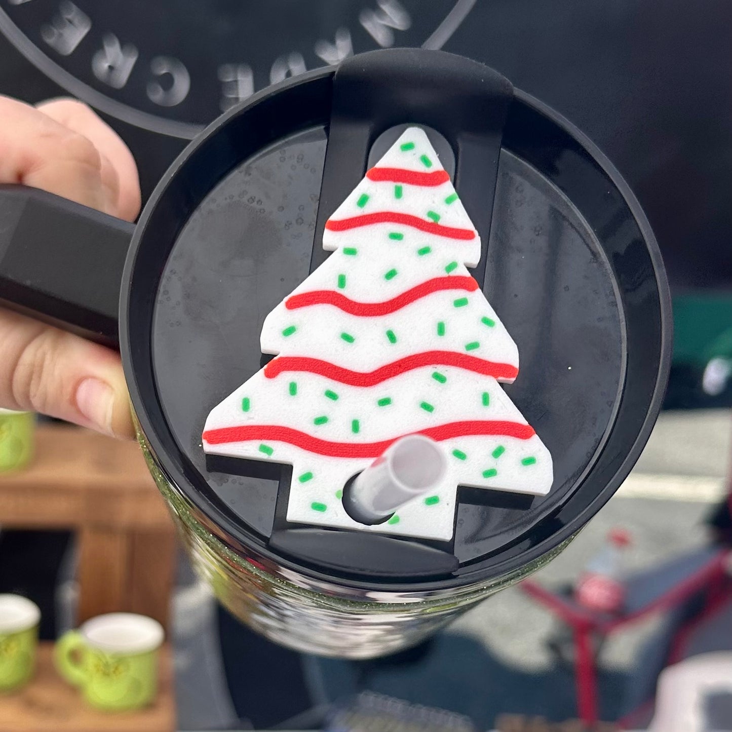 Christmas Tree Cake Tumbler Topper