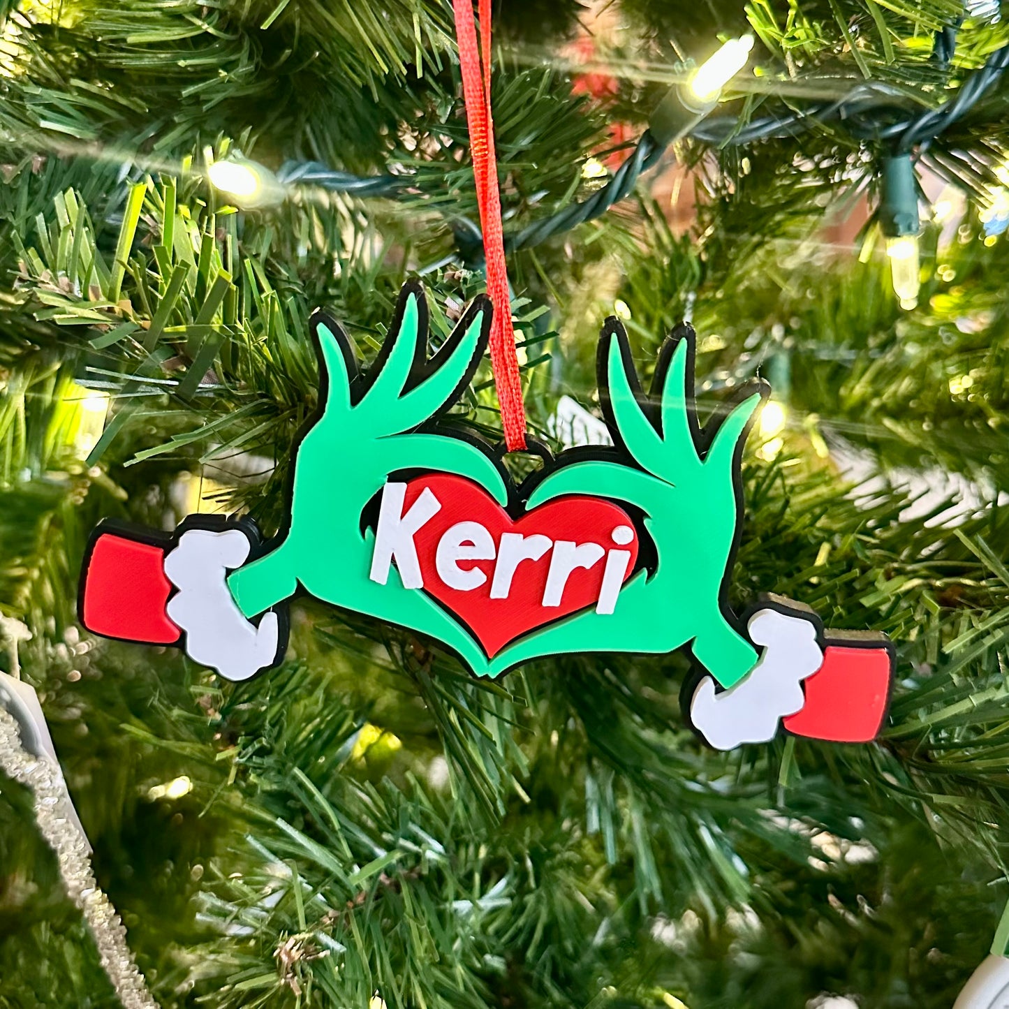 Custom Name Grinch Ornament