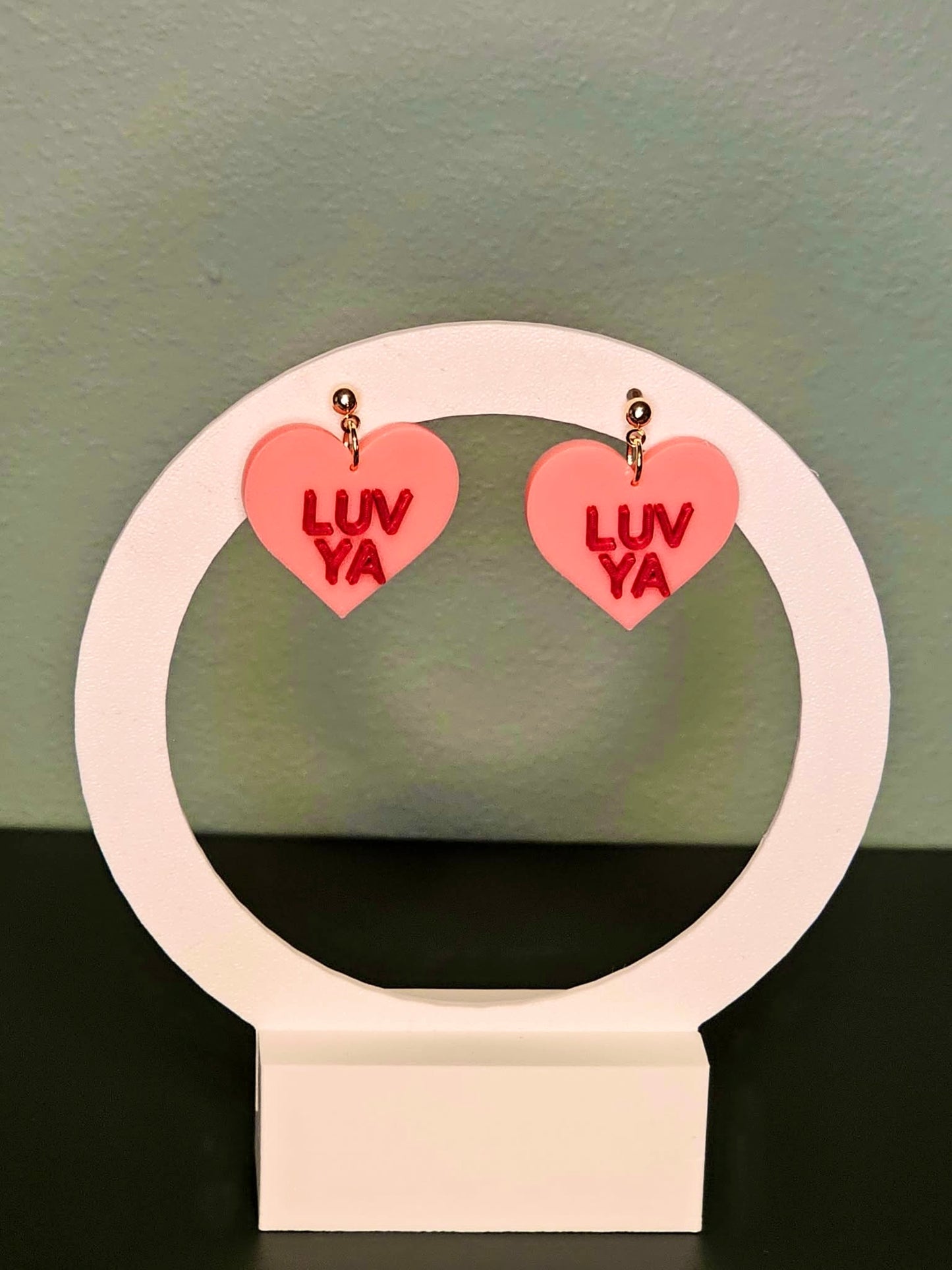 LUV YA Conversation Heart Earrings