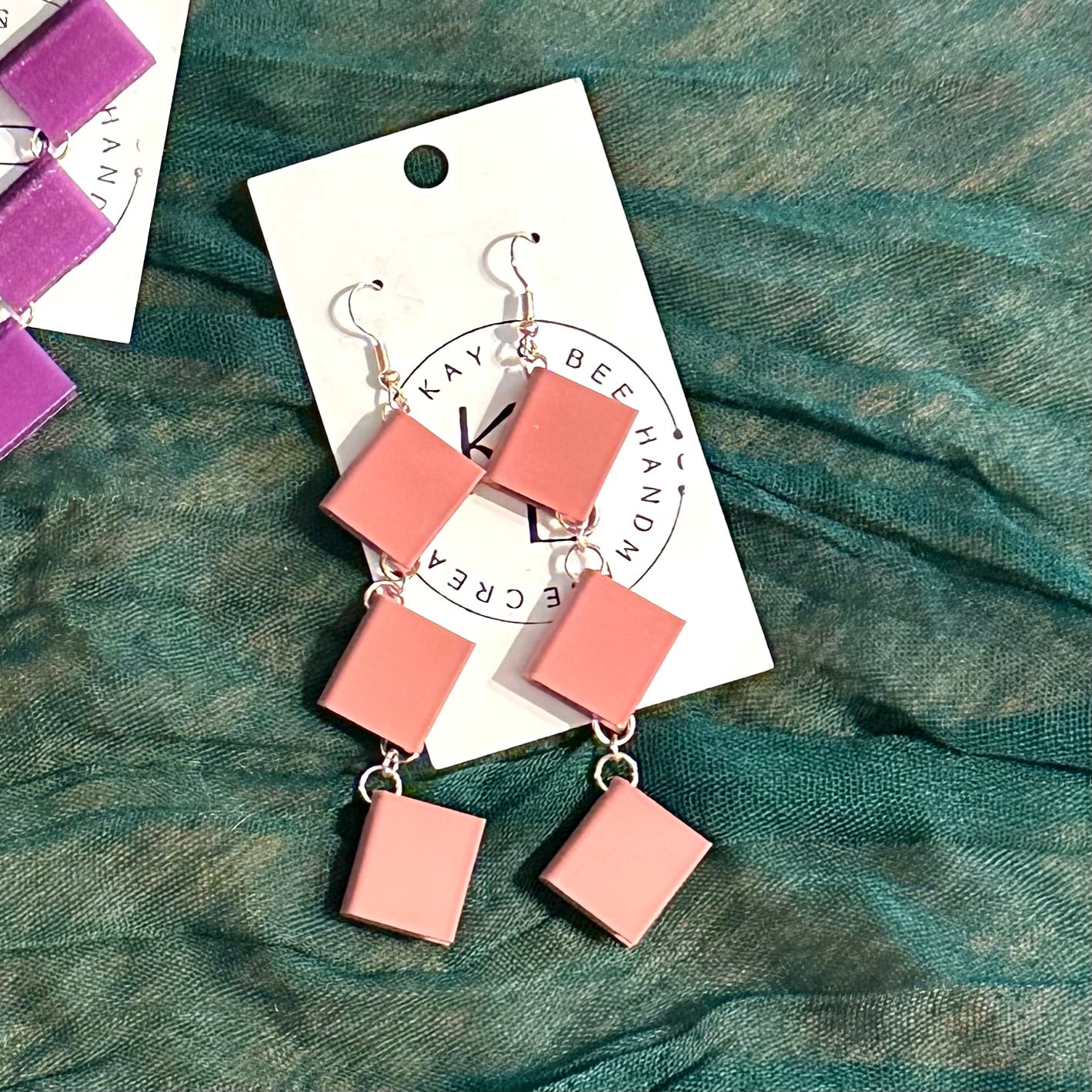 A Little Bookish Earrings - Mauve