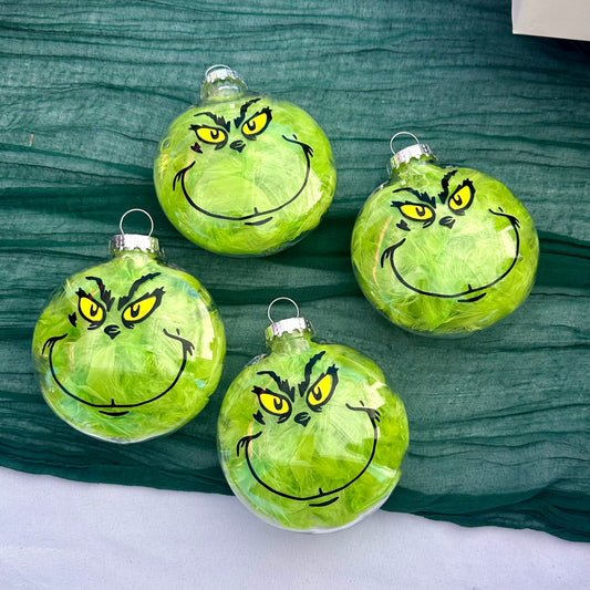 Small Grinchy Ornament Set