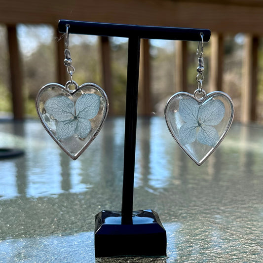 Hydrangea Heart Earrings