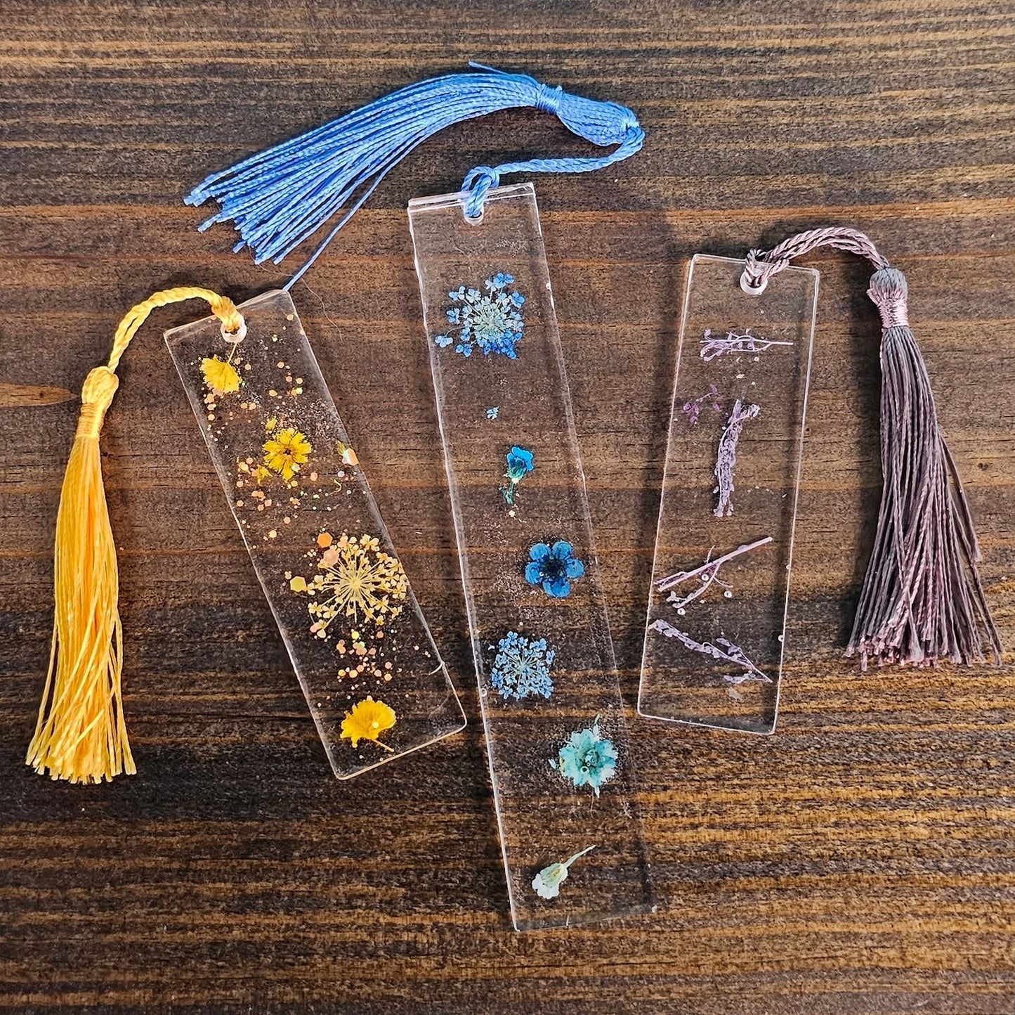 Flower Field Resin Bookmarks