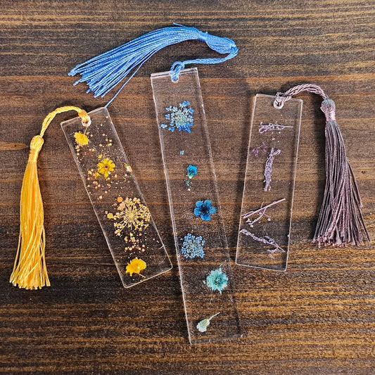 Flower Field Resin Bookmarks