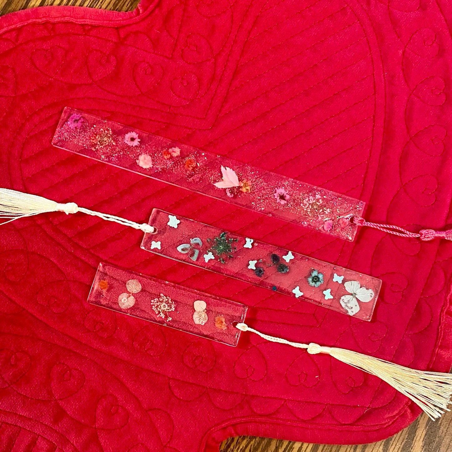 Flower Field Resin Bookmarks